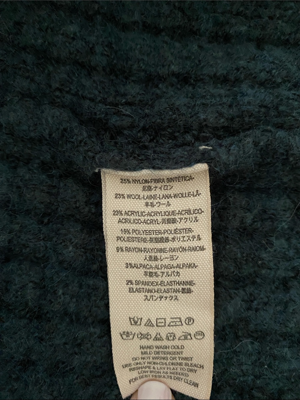 Free People Knit Belted Cardigan Coat Teal / Forest Green wood buttons Medium - Picture 14 of 16